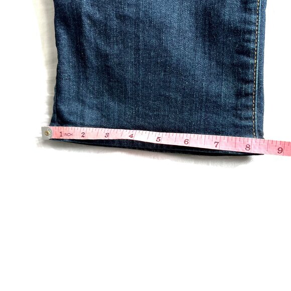 Eddie Bauer Curvy Bootcut Denim Jeans Womens, dark wash, size 2 petite - Picture 8 of 10